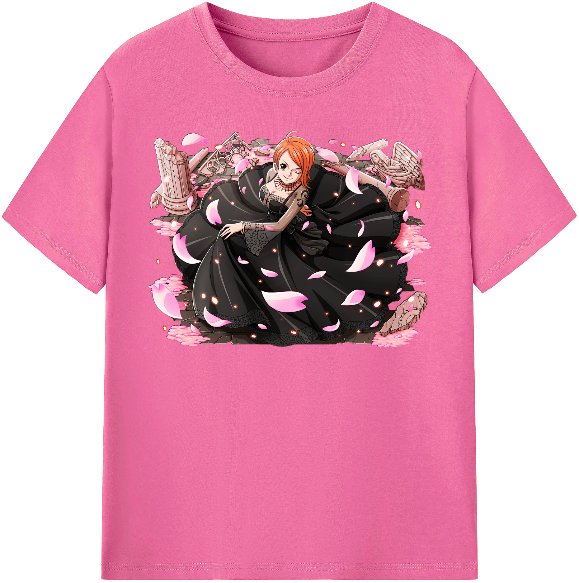 （画像用） ワンピース ナミ ONE PIECE Nami レディースカジュアルプリントTシャツ（綿100％）